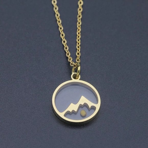18k Gold Move Mountains Mustard Seed Necklace - Picture 4 of 13